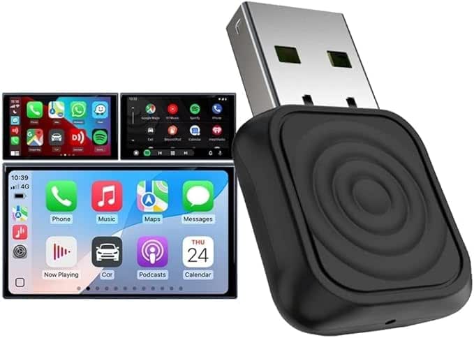 CarPlay Wireless Adapter for iPhone and Android, Converts Wired to Wireless CarPlay and Android Auto, Plug-and-Play Setup, Cars from 2016 | 6 Monthes Local Warranty (micro size)