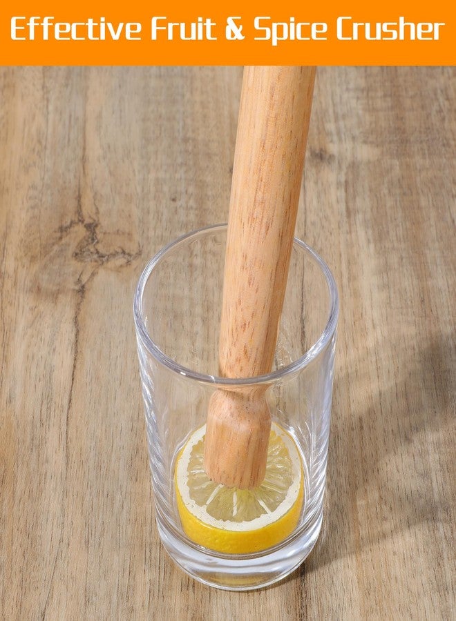 ValueBargain Wooden Muddler, 2 Pcs 7.68 Inch Drink Muddler for Cocktails, Fruit Smasher for Drinks, Mojitos, Bar, Home (1 Inch Diameter) - Image 5
