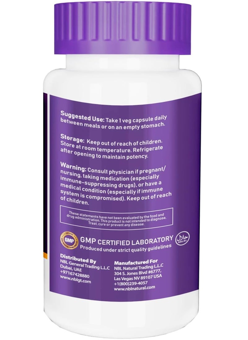 NBL Natural Probiotic-10, 100 Billion, with 10 Probiotics Strains, 60 Veg Capsules  - Image 3