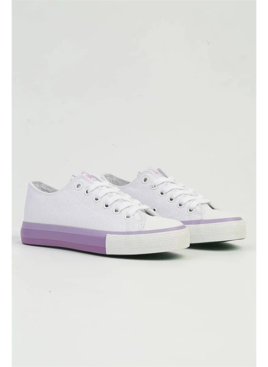 بينيتون Women's Sports Shoes BNI-10031Z White Lilac