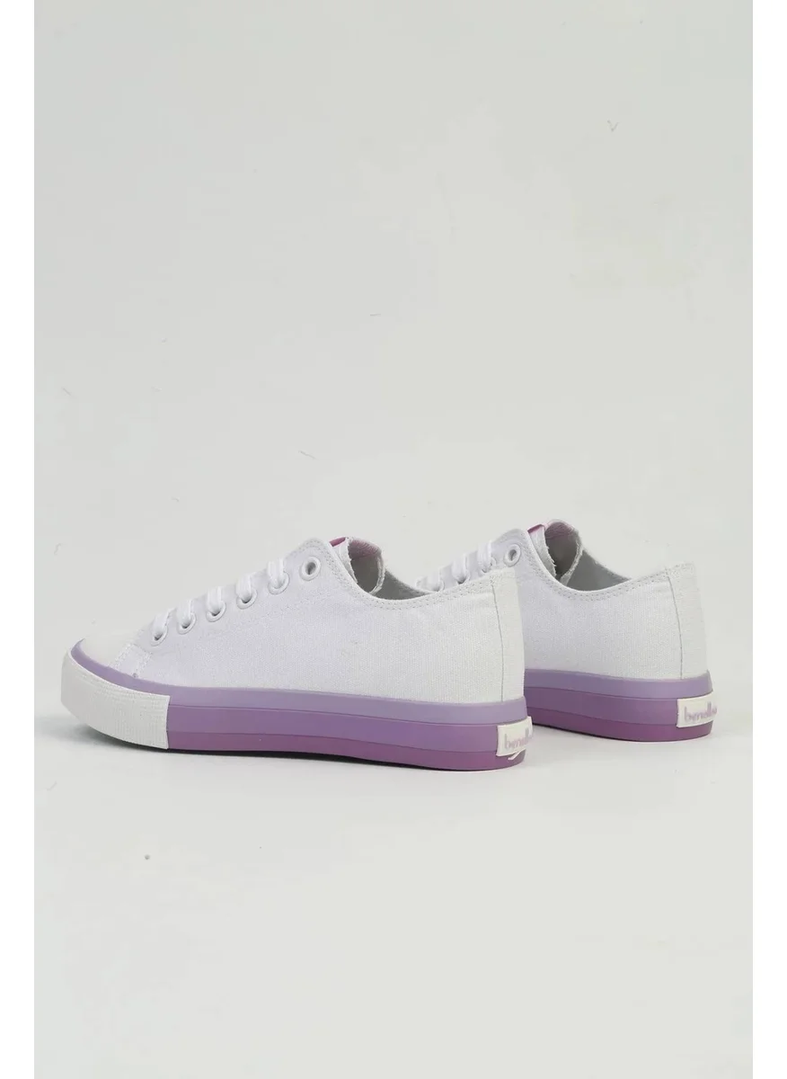 بينيتون Women's Sports Shoes BNI-10031Z White Lilac