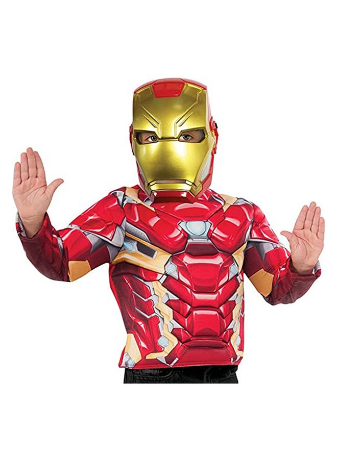 RUBIE'S قناع Marvel Avengers Iron Man Deluxe للأطفال الرسمي، إكسسوار زي مقاس واحد  - Image 2