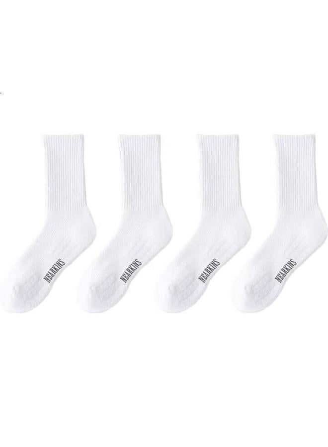 Bejirog Rong Towel Socks For Men, Autumn And Winter, 100% Pure Cotton, Mid-Length, Odor-Resistant, Sweat-Absorbing, Breathable, Running Sports Socks For Men - Image 3