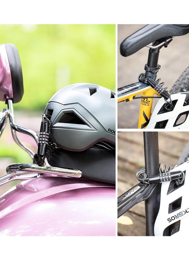 Motorcycle Helmet Lock - 4 Digit Retractable Cable Lock for Bike, Stroller, Luggage - Image 5