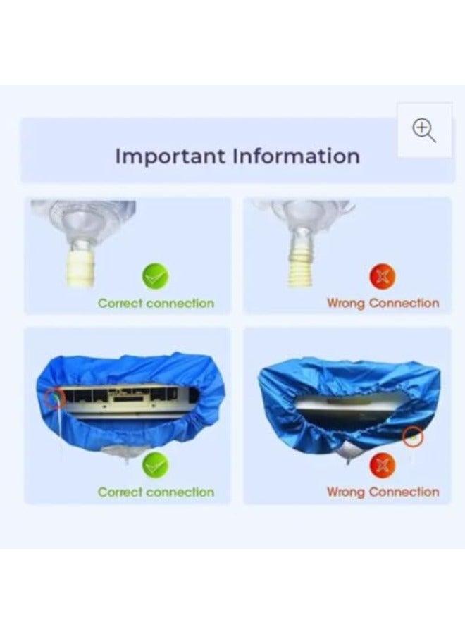 AlsayedP Water Pipe and Split System Cleaning Tools with Waterproof AC Cleaning Cover Dust and Wash Protector for Wall Mounted Air Conditioners - Image 2
