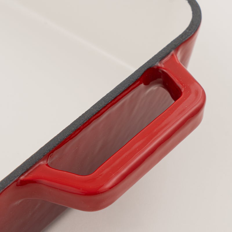 Alberto cast iron baking tray rectangular 20*30cm, red - Image 3
