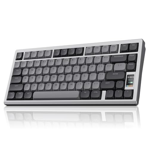 OOCTPK Mechanical Keyboard, Chilkey ND75 LP Wireless Gaming Keyboard with LCD Screen, Bluetooth 5.3/2.4G/USB-C, Hot Swappable Per-Key RGB Custom, Thin Front, Wrist Rest, Full-Aluminum, PC/Mac Support - Image 1