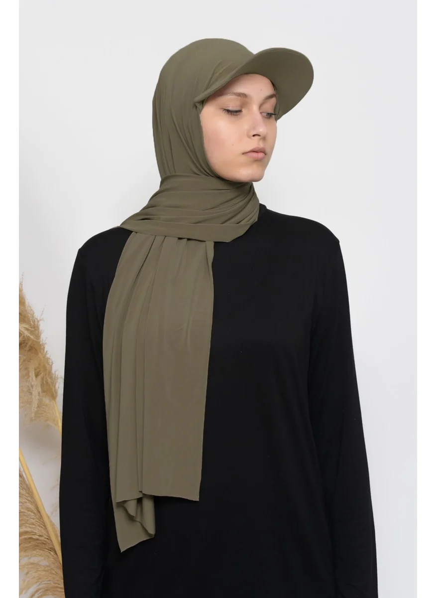 Altobeh Practical Lycra Shawl with Hat-Light Brown