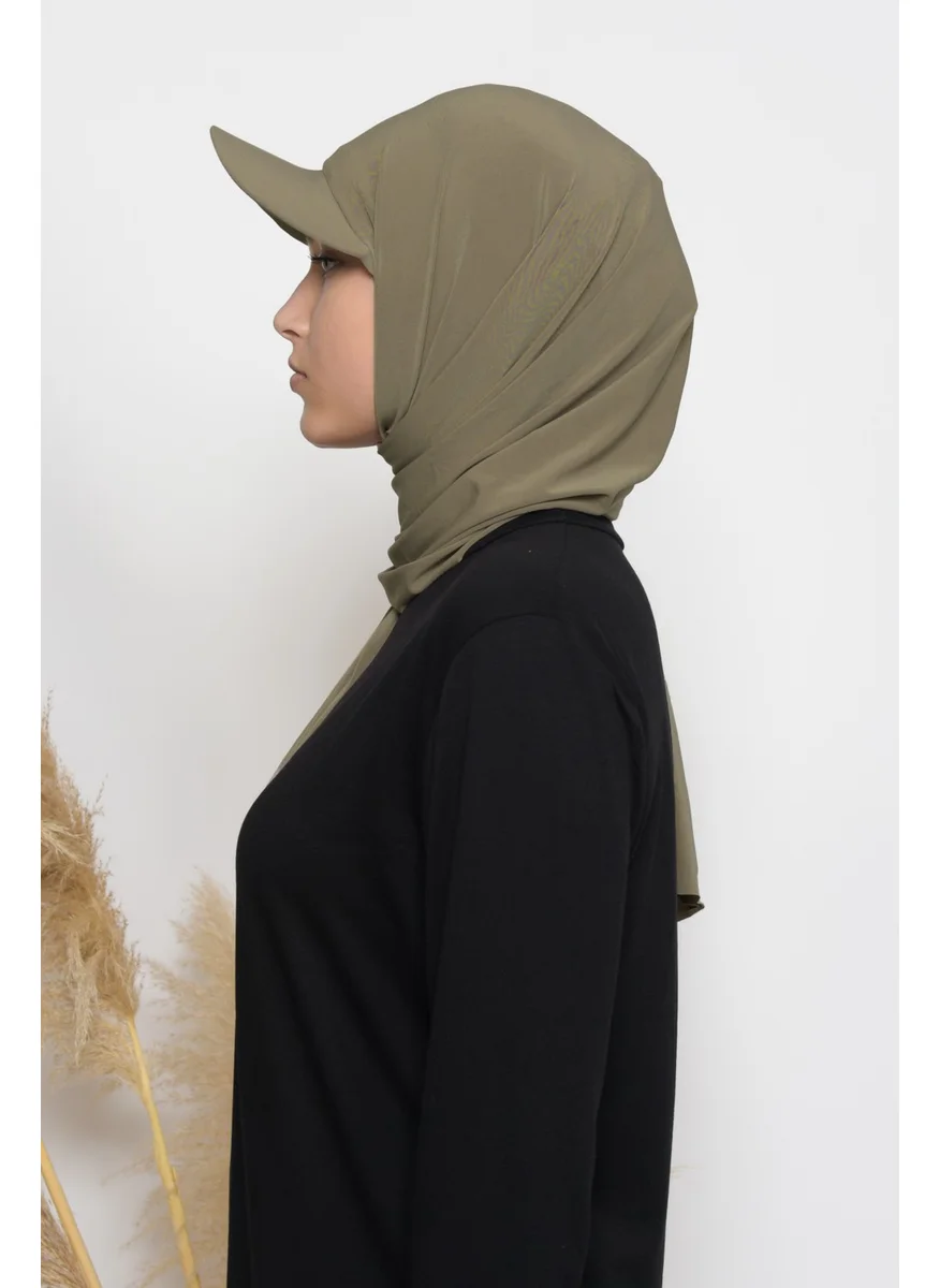 Altobeh Practical Lycra Shawl with Hat-Light Brown