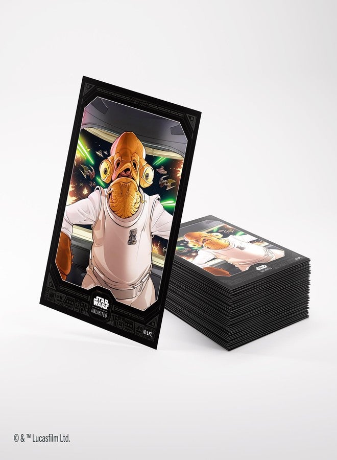Gamegenic Star Wars Unlimited Admiral Ackbar Art Sleeves - Officially Licensed Pack of 60 Art Sleeves and 1 Clear Sleeve, Optimized Size for Star Wars Unlimited and Other TCG and LCG Games, Made by Gamegenic - Image 2