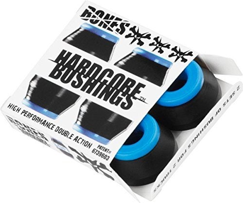 Bones Wheels Hardcore Black / Blue Skateboard Bushings - Includes 4 Pieces - Soft - Image 3