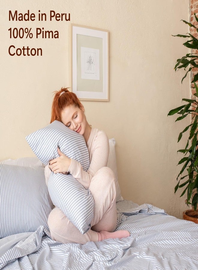 Peru Pima 415 Thread Count Percal King Pillowcases - 100% Peruvian Pima Cotton, 2 Piece (2 Pillowcases) - Cooling, Crisp, Hotel Quality Bedding - White - Image 3
