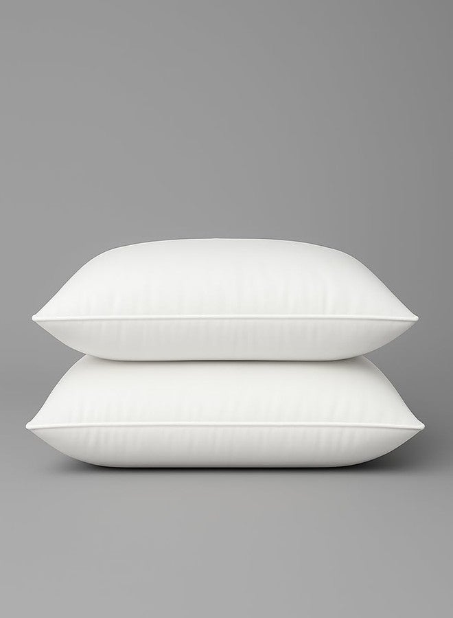 Peru Pima 415 Thread Count Percal King Pillowcases - 100% Peruvian Pima Cotton, 2 Piece (2 Pillowcases) - Cooling, Crisp, Hotel Quality Bedding - White - Image 1