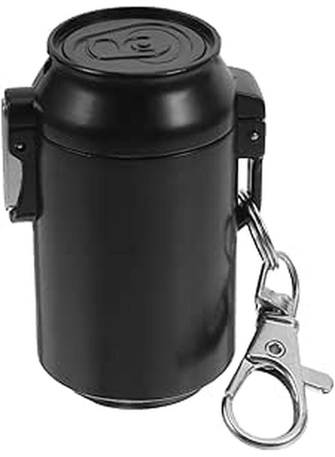 Portable Ashtray with Lid Large Sealed Travel Outdoor and Office Use Black - Image 1