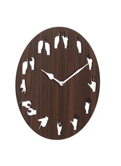 Webelkart Webelkart Beautiful Hands Round Wooden Wall Clock for Home and Office Decor| Wall Clock for Bedroom| Wall Clock for Living Room (30 cm x 30 cm x 2.8 cm, Brown)- Without Glass  - Image 3