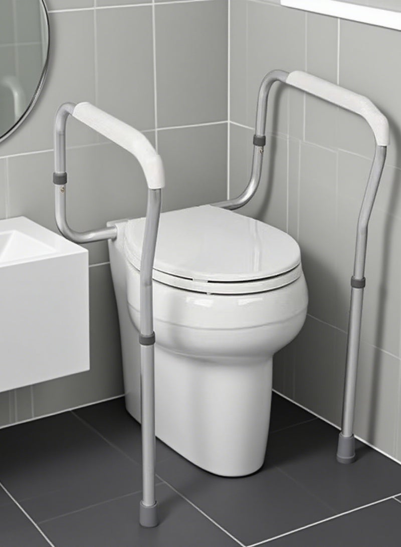 XiuWoo Toilet Safety Frame Toilet Safety Rails With Adjustable Width Toilet Rails For Elderly Handicap Home Health Care Equipment After Surgery - Image 1