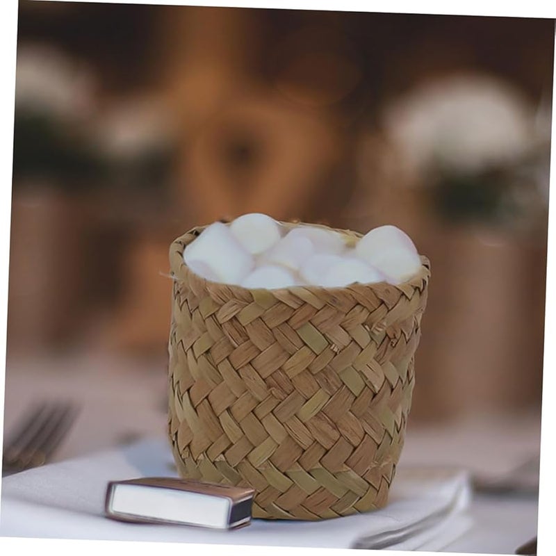 صندوق حلوى الزفاف المنسوج من القش، مجموعة من ٢٠ قطعة للحفلات والمناسبات الخاصة - Image 4