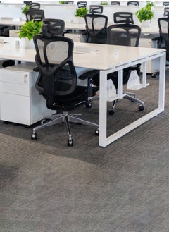 Neo Front Neo Front Office Desk Powder Coated Face To Face Workstation Desk for Two Person  Office Table XPFA-SMT15+FSP01-1.2m  - Image 1