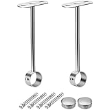 uxcell uxcell Ceiling-Mount Bracket, Wardrobe Pipe Bracket, 32mm Dia, Shower Curtain Closet Wardrobe Rod Lever Support Holder - Image 1