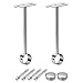 uxcell uxcell Ceiling-Mount Bracket, Wardrobe Pipe Bracket, 32mm Dia, Shower Curtain Closet Wardrobe Rod Lever Support Holder - Image 2