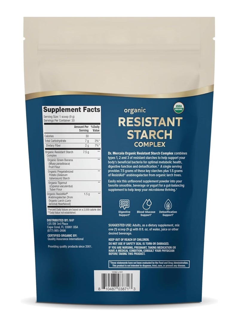 Dr. Mercola Organic Resistant Starch Complex Unflavored Powered 9.52 Oz. 270 G  - Image 2
