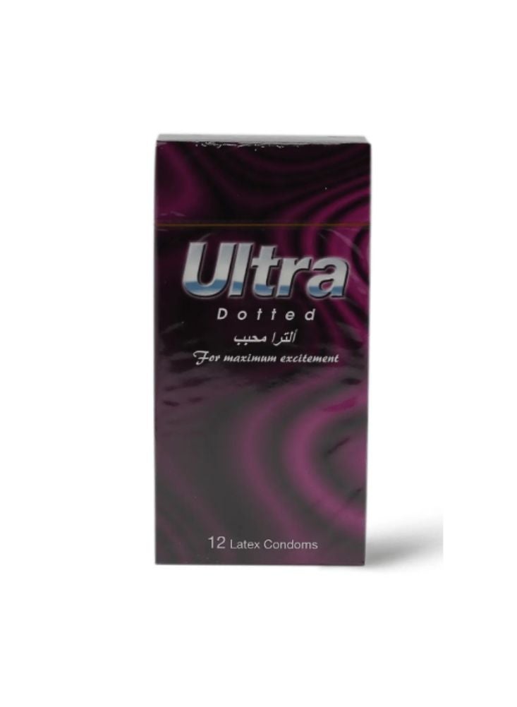 بريميم واقيات ذكرية فائقة النقط – لاتكس محفّز للإثارة بملمس منقّط (عبوة ١٢ قطعة) - Image 1