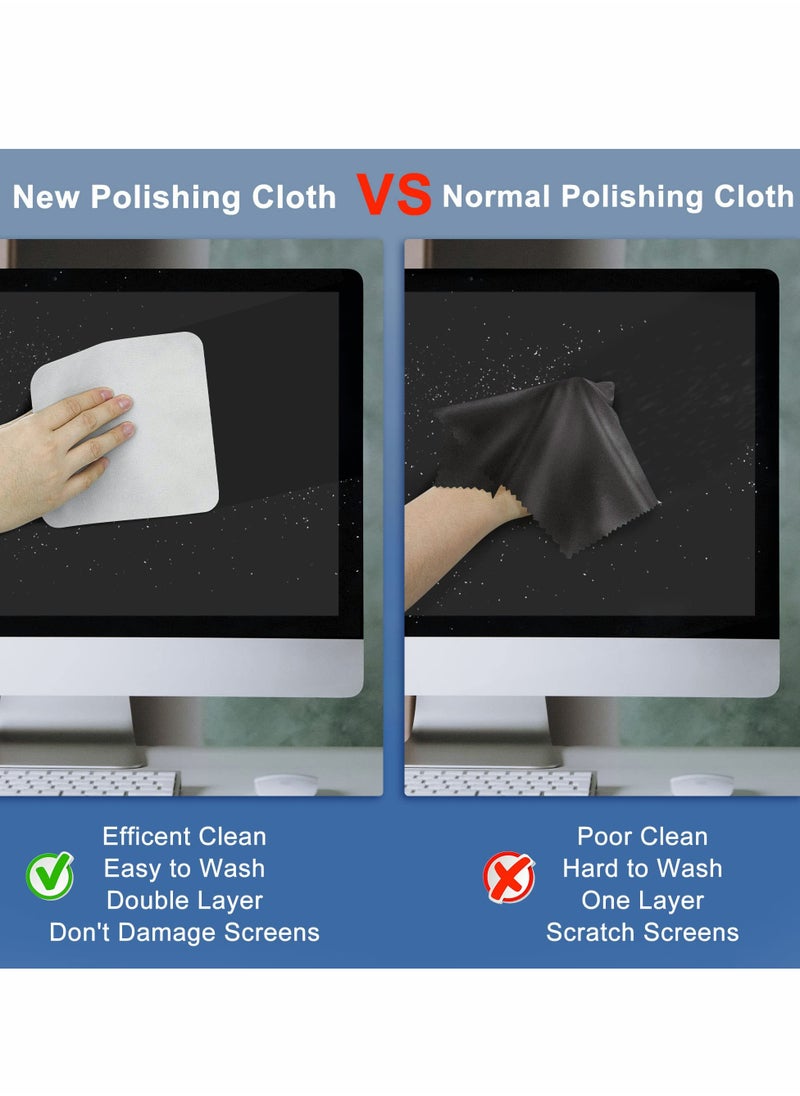Generic - Premium Soft Cleaning Cloth for Apple Devices 2022, Nonabrasive Polish Cloth for Screens Compatible with iPhone, iWatch, iPad, MacBook , 2 Pack - Image 1