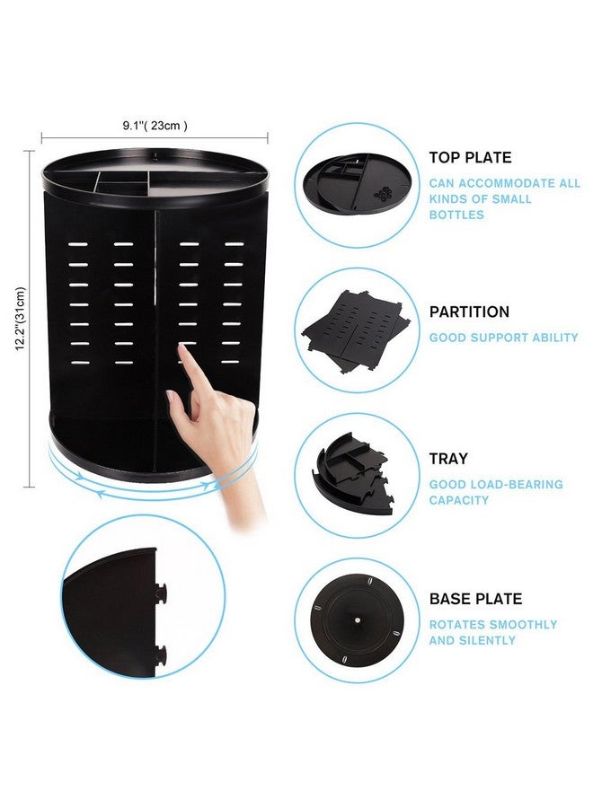 إيز لايف منظم مستحضرات التجميل القابل للدوران 360 درجة من EZ Life (أسود) - Image 5