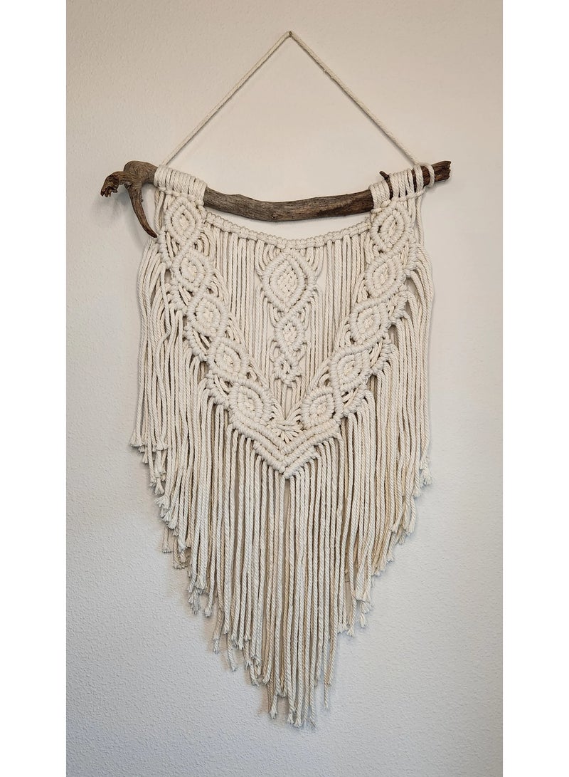 انتيكيانو قطعة فنية مصنوعة يدويًا من خيوط قطنية عالية الجودة، تتميز بتصميم بوهيمي راقٍ - Image 1