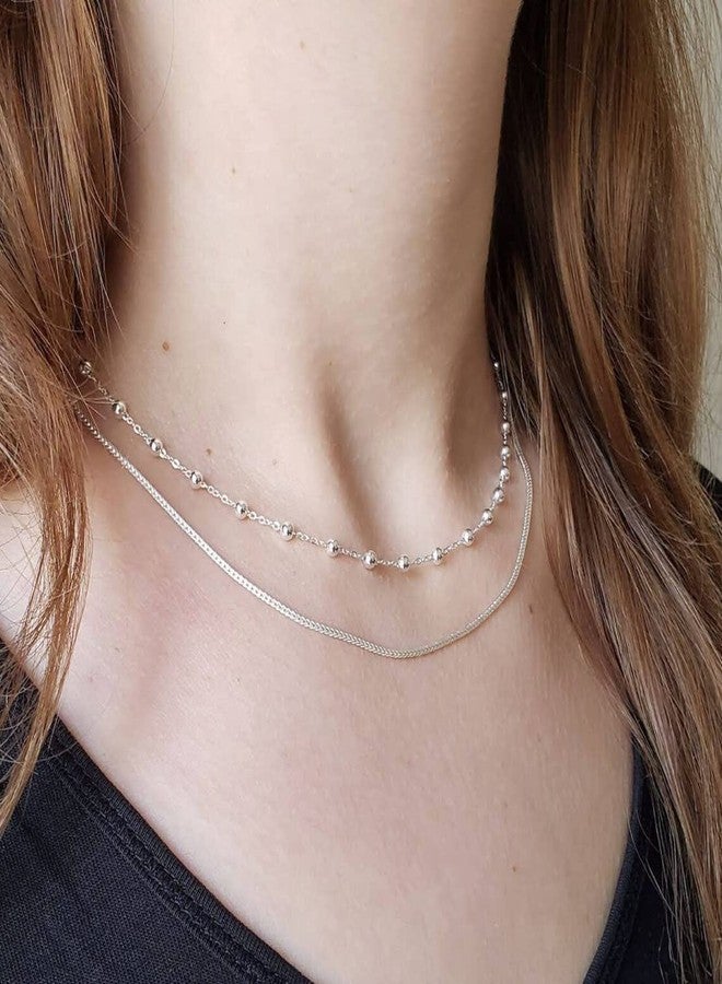 Waitsoul 925 Sterling Silver Square Foxtail Box Chain Lobster Clasp 2mm Silver Franco Chain for Men Women Silver Necklace Chain 22 Inche - Image 2