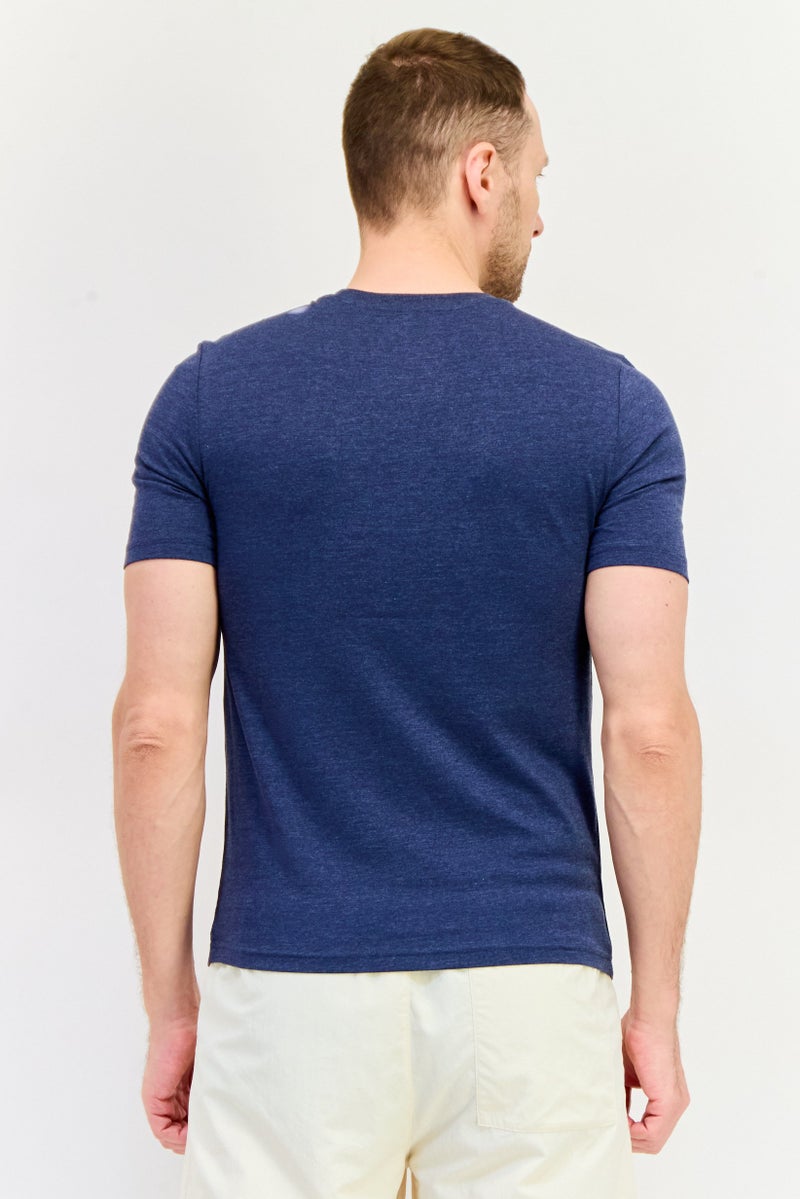 SKECHERS Men Sportswear Fit Short Sleeves Outdoor T-Shirt, Navy  - Image 3