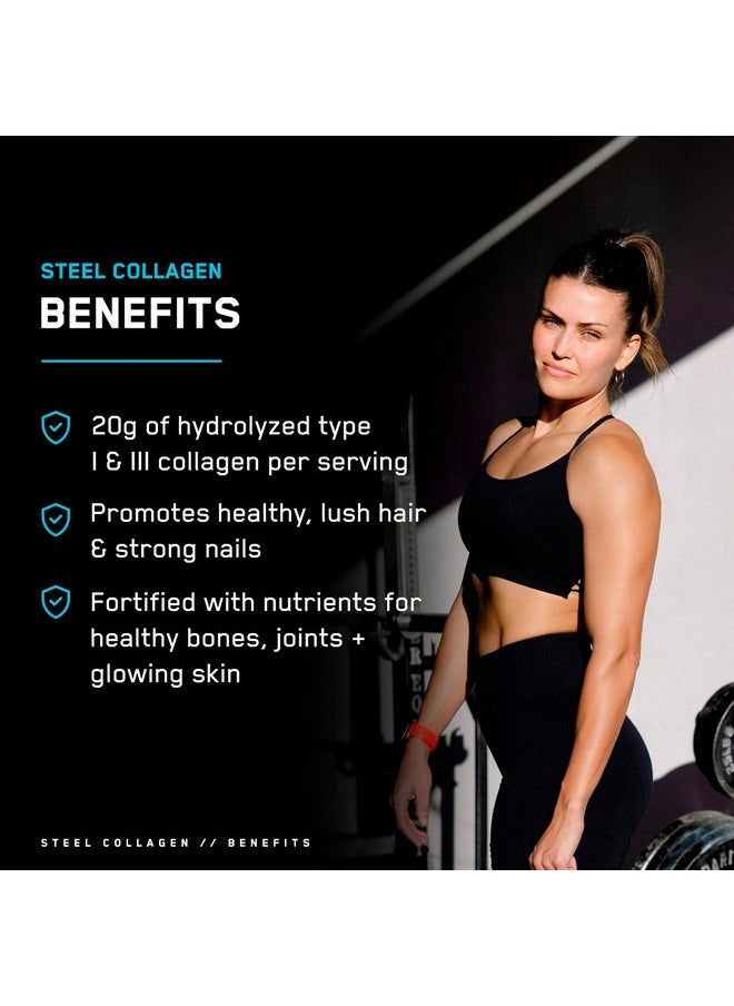 SteelFit - SteelFit Collagen Peptides Powder | Unflavored, 28 Servings | Grass-Fed Bovine Collagen with Hyaluronic Acid, Biotin Glycine & Vitamin C | Supports Healthy Joints, Bones, Skin, Hair & Nails - Image 1