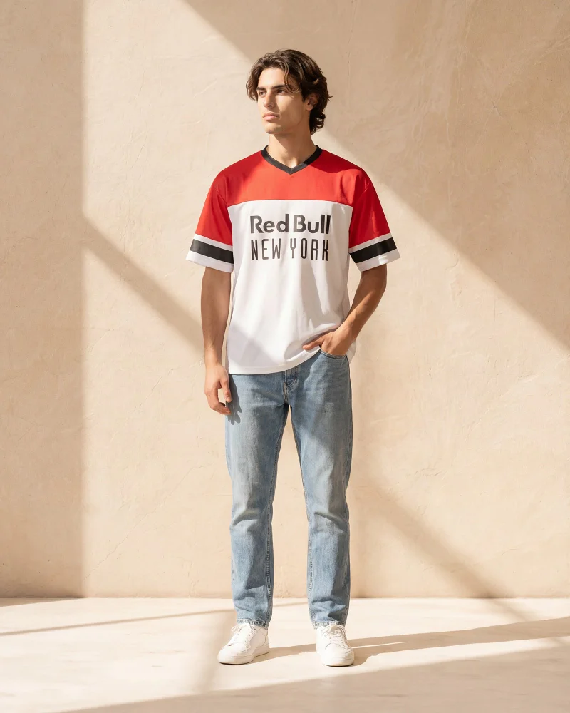 REDTAG Men Red Printed T-Shirt