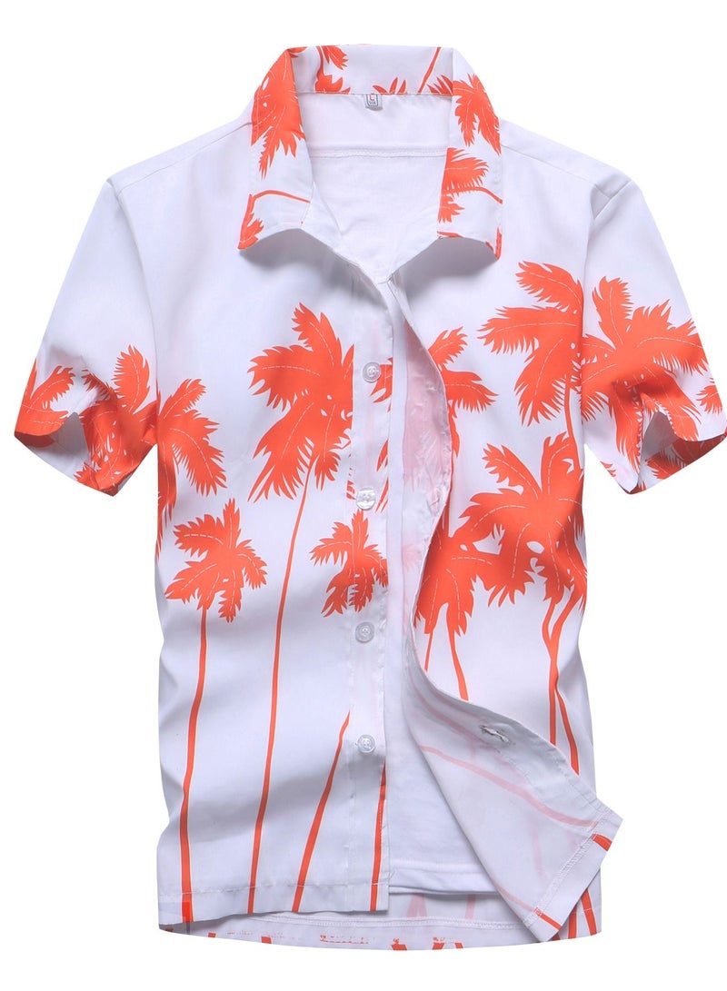 Loquat ShirtBeach Quick Drying Loose Fitting Short Sleeved Shirts  White  - Image 1