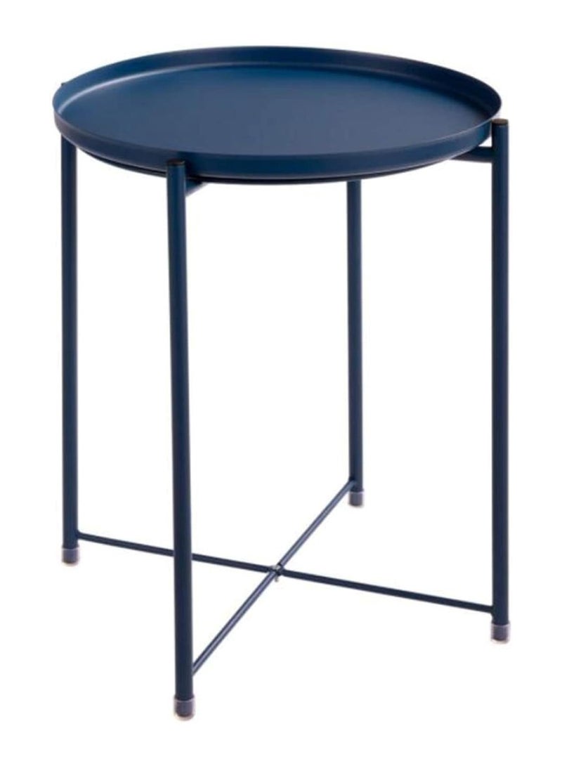 Huitich Table for Living Room Coffee Tray Side Serving Table Blue  - Image 1