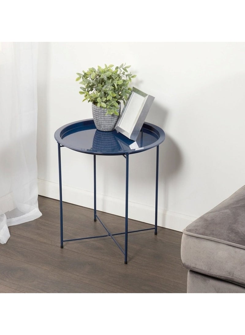 Huitich Table for Living Room Coffee Tray Side Serving Table Blue  - Image 5