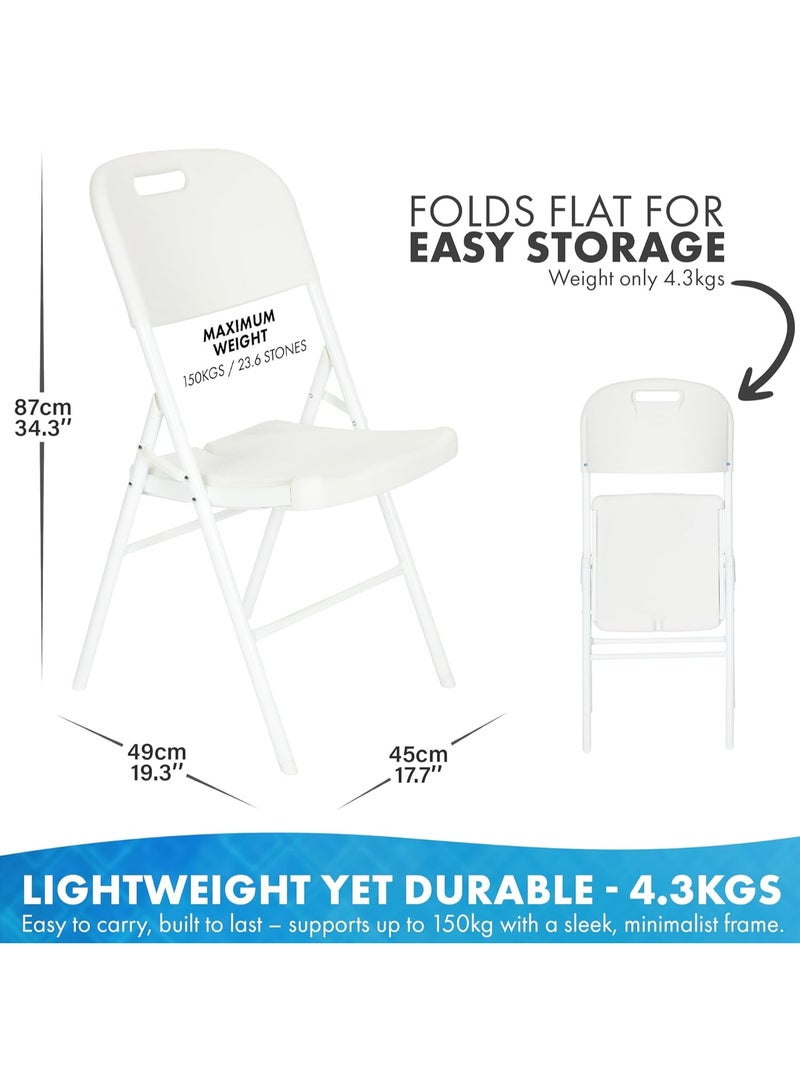 3-Piece Folding Table and Chairs Set – 6ft Waterproof Heavy-Duty Foldable Table with 2 Premium Chairs – Ideal for Outdoor & Indoor Use, Parties, Camping & Events - Image 5