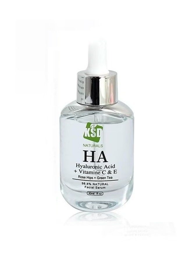 KSD Naturals HA Hyaluronic Acid Face Serum, clear 30ml - Image 1