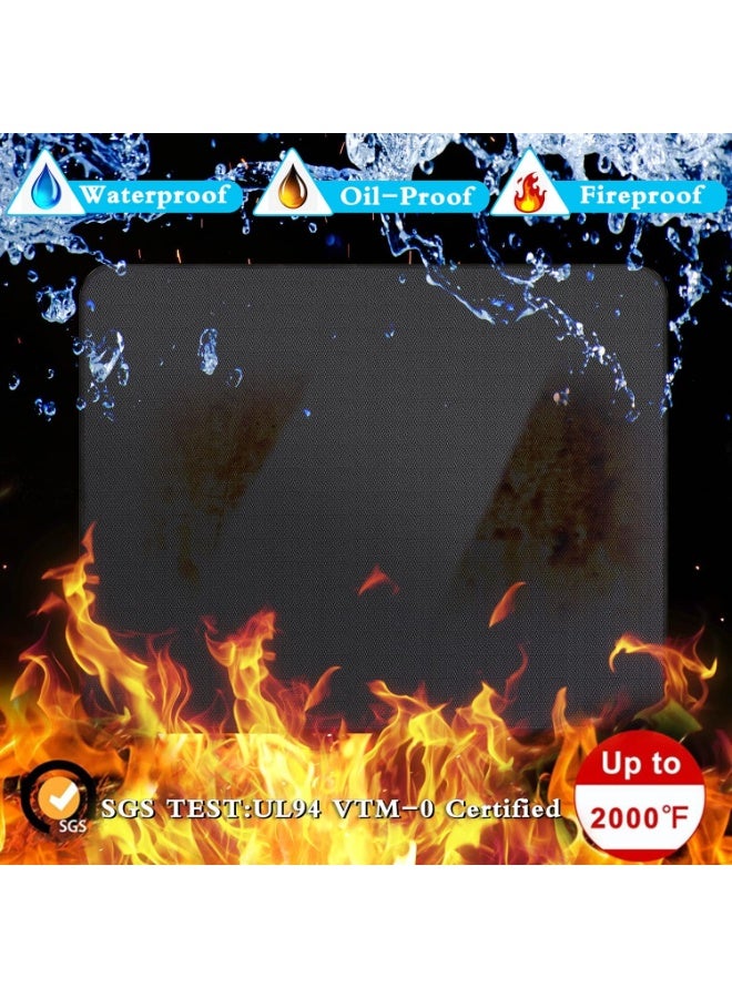 سوفام 48 × 60 بوصة تحت قطعة شواء للشواء في الهواء الطلق، لوح شواء مزدوج الجانب مضاد للحريق لحفرة الحريق، فوطة مدفأة داخل الموقد للحفرة، وواقي ضد الماء مقاوم للزيت للأسطح والآبار - Image 3