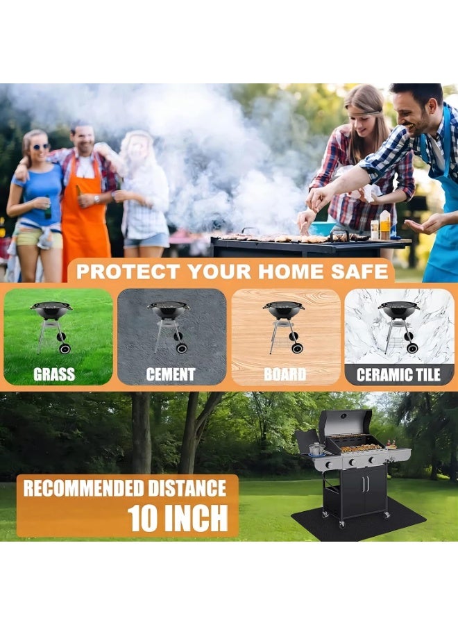 سوفام 48 × 60 بوصة تحت قطعة شواء للشواء في الهواء الطلق، لوح شواء مزدوج الجانب مضاد للحريق لحفرة الحريق، فوطة مدفأة داخل الموقد للحفرة، وواقي ضد الماء مقاوم للزيت للأسطح والآبار - Image 5