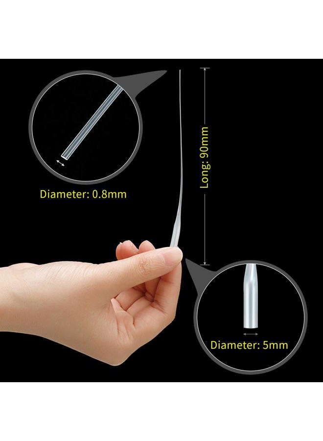 Hsei Glue Micro-Tips Plastic Glue Bottle Tips Glue Extender Precision Applicator for Crafting, Lab Dispensing, Adhesive Dispensers (200 Pcs) - Image 2