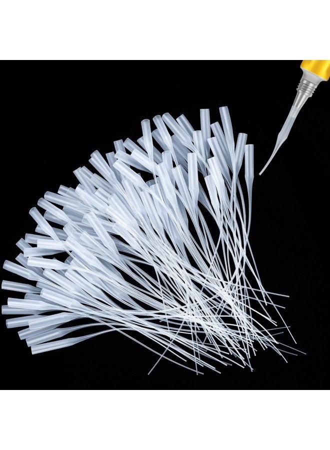 Hsei Glue Micro-Tips Plastic Glue Bottle Tips Glue Extender Precision Applicator for Crafting, Lab Dispensing, Adhesive Dispensers (200 Pcs) - Image 1