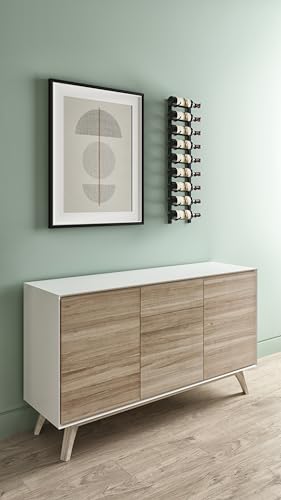 VintageView W Series Pro Wine Rack 3 - Single Depth, Metal Wall Mounted Wine Rack - Modern, Easy Access Wine Storage - Space Saving Wine Rack with 9 Bottle Storage Capacity - (Matte Black) - Image 3