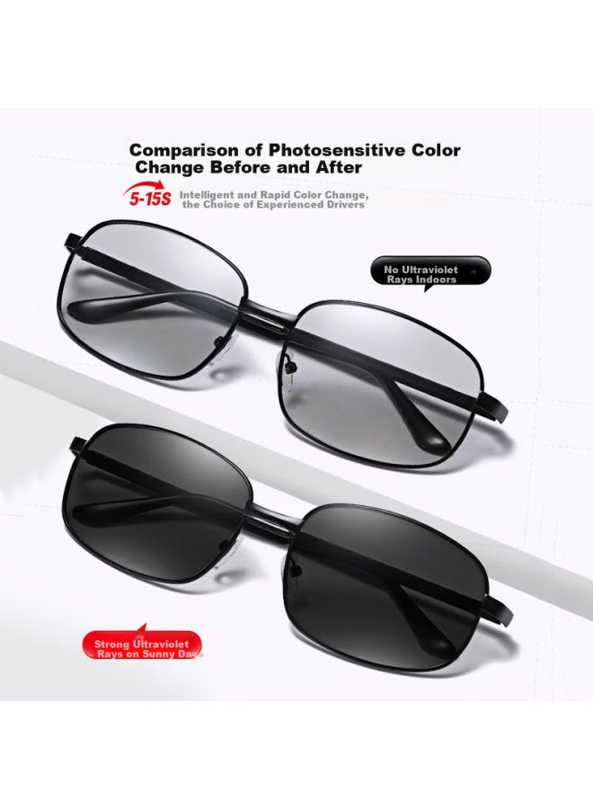 Lovedru Rivdrew Photochromic Polarized Sungl Uni Square Frame Eyewear For Driving Fishing Uv Protection - Image 3