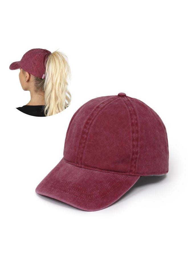 Ponyflo Cotton Ponytail Hat - Ponytail Caps for Women, Designed for All Hair Types - Image 1