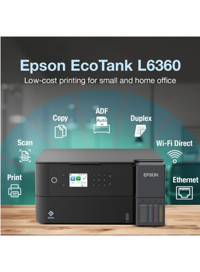 EPSON EcoTank L6360 A4 Wi-Fi All-in-One Ink Tank Printer Black - Image 2