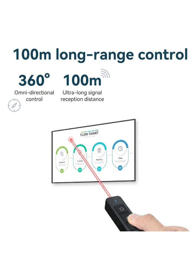 Deli ES001 Advanced Presentation Remote & Wireless Laser Pointer - Image 3