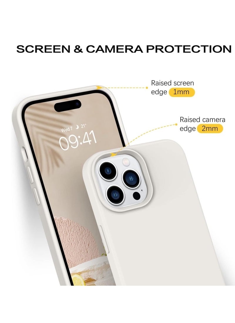 Raxoom Soft Silicone Rubber Bumper Microfiber Lining Hard Back iPhone 15 Pro Back Cover Shockproof Protective Case Cover, Anti-Scratch, Dustproof, Premium Quality, Slim-Fit - Image 1