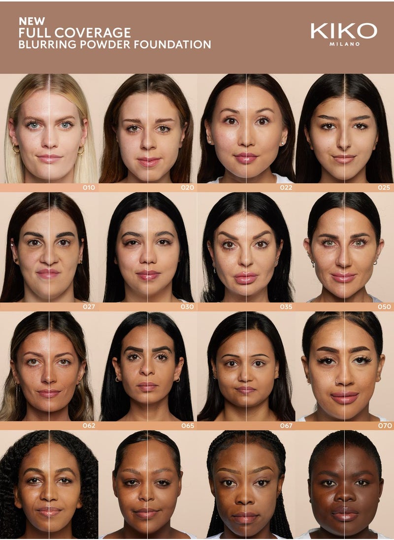 KIKO MILANO - Full Coverage Blurring Powder Foundation - 022 - Marble - Image 1