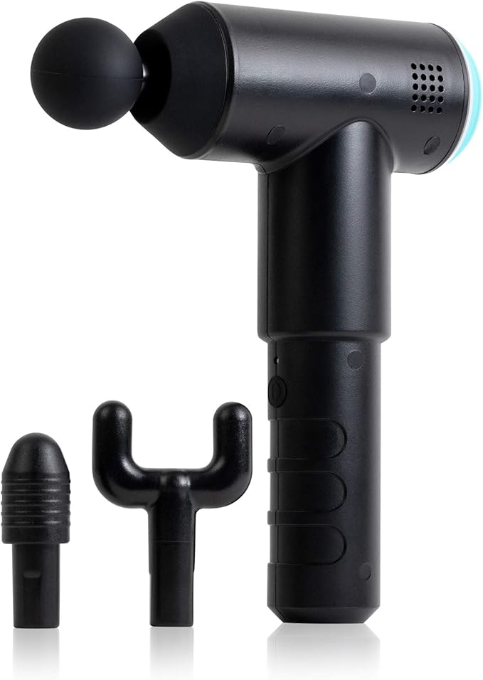 HoMedics مسدس تدليك هو ميدكس محمول جهاز تدليك العلاج الطبيعي عميق الأنسجة تدليك الارتجاج 3 رؤوس تدليك لاسلكي قابل لإعادة الشحن - Image 1